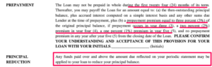 Dental startup loan - Prepayment penalty