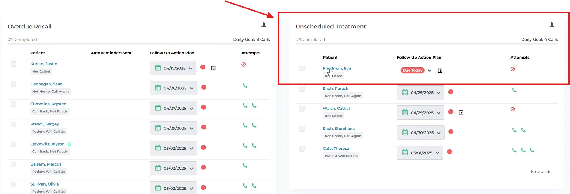 Open Dental Patient Follow-up on Teamio for Accountability